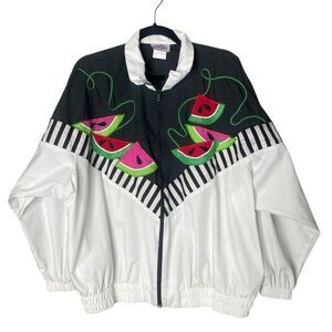 Vintage Southern Stitches Jacket Womens Extra Large XL Watermelon Full Zip USA